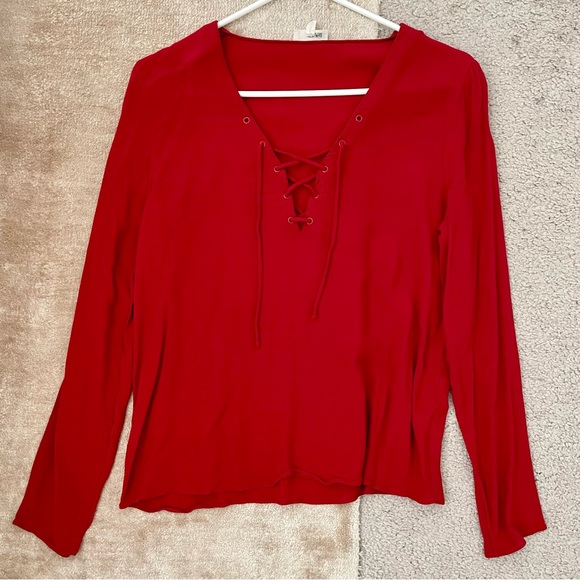 Aritzia Wilfred Red Blouse - Picture 1 of 6